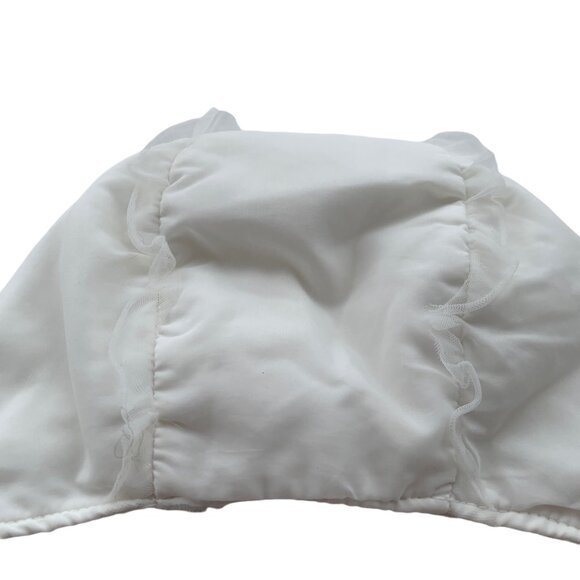 Vintage Baby Heirloom Lace Floral Embroidered Bonnet - Picture 4 of 9